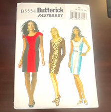 Butterick Fast & Easy B5554 Misses Dress Sewing Pattern Multi-Size 8-22 picture