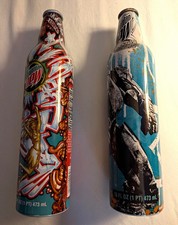 Mountain Dew 16 fl oz Aluminum Bottle Promotional Artwork Lot of 2 picture
