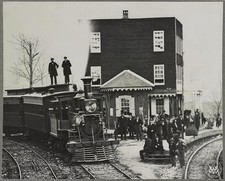 Photo:Hanover Junction Pennsylvania 1863 Railroad Station Engine Crowd picture
