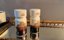 Vintage Ceramic Salt & Pepper (Salz & Pfeffer) Shakers Trees Birds 1970’s German picture