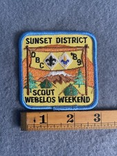 Sunset District 1989 Scout Webelos District OBC Patch Boy Scouts BSA B1 picture