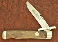 RARE QUEEN CUTLERY BIRDSEYE MAPLE SWING GUARD LOCKBACK CHEETAH KNIFE (36888) picture