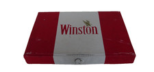 Winston Cigarette Domino Set Advertising Collectible in Vinyl Case Vintage picture