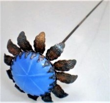 GORGEOUS BLUE SAPHIRE GLASS HATPIN HP-409 picture