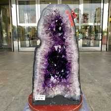 34.17LB Large Natural Amethyst Geode Cathedral Crystal Cluster Specimen Healing picture