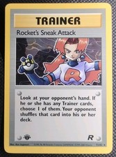 Rocket's Sneak Attack 72/82 1st Edition Team Rocket Pokemon Card NM Near Mint picture