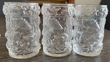 3 VTG 60's SELEZIONE IVV Italian Crystal Mouth Blown Seashell Glass Tumblers 5