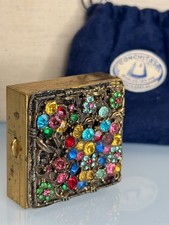 Vintage 1950s Dorset 5th Ave Rhinestone Travel Compact Case Schloss Hausmann picture