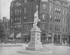 Franklin Statue Washington DC circa 1897 Benjamin Franklin carrara- Old Photo picture