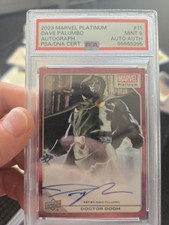 Doctor Doom 2023 Marvel Platinum Red Rainbow Palumbo Auto PSA 9 picture