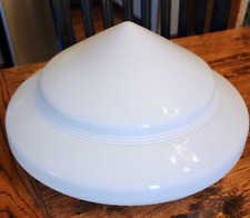 MCM Milk Glass Dome Pyramid UFO Ceiling Light Fixture Shade Globe 11 1/2 x 5 1/4 picture
