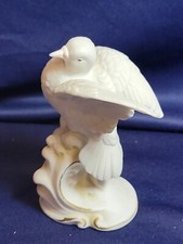 Vintage Lefton Hand painted White Dove Bird Bisque Porcelain Figurine KW2201 picture