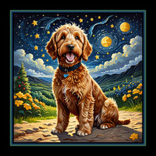Golden Doodle Labradoodle Refrigerator Magnet picture