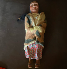Vintage Skookum Native American Doll, Created around 1913, wooden face and legs picture