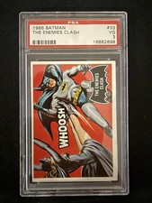 1966 Topps Batman Black Bat #33 The Enemies Clash Vintage  GRADED PSA 3 VG picture