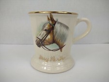 Vintage Occupational Shaving Mug Horse Gold 4