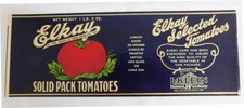 25 Vintage Elkay Solid Pack Tomatoes Can Labels Chicago picture