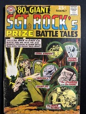 80 Page Giant #7 1965 Sgt. Rock’s Prize Battle Tales Joe Kubert Art DC Good *A12 picture