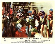 Pirates of Tripoli 1955 Paul Henreid and his men onboard ship 11x14 inch photo picture