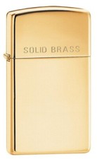 Zippo Slim High Polish Brass with Solid Brass Engraved 1654 picture