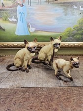 VTG Josef Originals Siamese Cat Figurine Set Of 3 picture