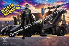 The new Batman 2026 and batmobile in NYC Art Print by Jaye Metcalfe picture