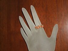 NEW GENUINE CORAL  RING LAYERED GOLD OVER METAL SZ 5.5 picture