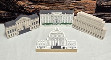 Vintage The Cat's Meow Village 1991 Washington DC 4 Pc Lot Capitol W H S Court + picture