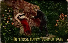 In Those Happy Summer Days Victorian Romance Postcard TPR12 picture