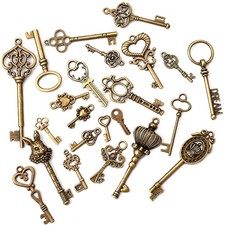 Wholesale Old Vintage Antique Skeleton Keys Necklace Pendant Bronze DIY Arts picture