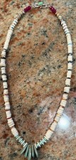 Native American Vintage Ocean Shell Necklace, Turquoise Jacla,Emeralds,Rubies picture
