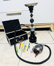 Black Hookah / Shisha The Complete Set & his case. picture