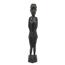Vintage African Women Fertility Hand Crafted Wooden 13 Inch Art Sculpture Statue picture