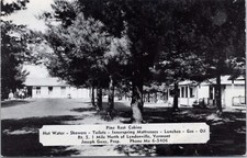 RPPC Pine Rest Cabins North Of Lyndonville  , Vermont  Postcard picture