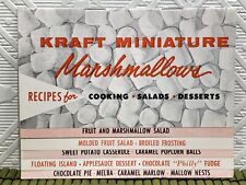 Vintage Cookbook Pamphlet Kraft Miniature Marshmallows Recipes Flip up Pamphlet picture