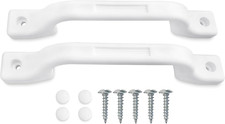 All Weather Plastic Grab Handle (White 2-Piece) Handle Grab Bar by Door picture