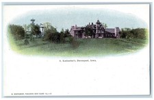 Davenport Iowa Postcard S. Katherine's Exterior Building c1905 Vintage Antique picture