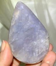 GORGEOUS RARE LARGE SILKY STAR DEEP BLUE ROSE QUARTZ POLISHED CRYSTAL TEARDROP 4 picture