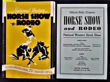 1943 vintage NATIONAL WESTERN HORSE SHOW & RODEO denver co SOUVENIR PROGRAM ads picture