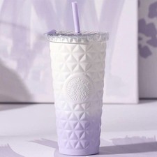 Starbucks 20oz SS Summer Tumbler – New Authentic China Purple Gradient Lattice picture