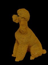 Living Stone Apricot Poodle Figurine Resin Dog Statue Collectible  picture