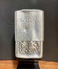 Vintage A.A.D.L.P. China Ornate Engraved Floral Scroll Cigarette Case picture