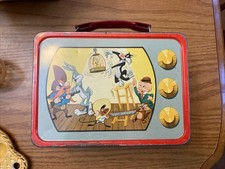 Vintage Warner Brothers 1959 Looney Tunes Metal Lunch Box (Good Condition) picture
