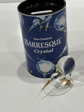 Vtg Barresque New Zealand KIWI Bird With Baby, W.B. Taylor In Crystal & 24k Gold picture
