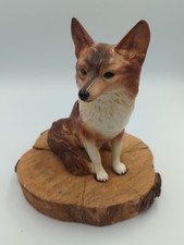 Vintage Coopercraft Ceramic Red Fox Figurine Staffordshire England Label Sticker picture