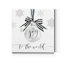 Renditions Gallery Joy to the World Ornament Wall Art Black & White Snowflake picture