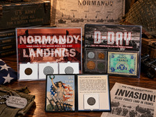 🇺🇸 WWII D-DAY & WARTIME CURRENCY COLLECTION — 3 ALBUM SET - NORMANDY, V NICKEL picture