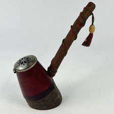 Ropp Alpine French Cherrywood Sitter Tobacco Pipe Wind Cap Unsmoked Vintage picture