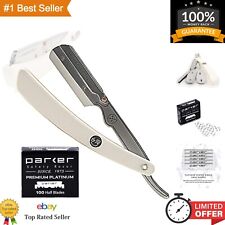 Professional Straight Edge Barber Razor with 100 Platinum Stainless Steel Blades picture