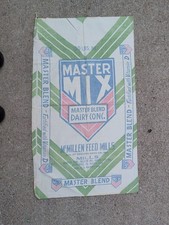 Vintage McMillen Feed Mills Master Mix Dairy Concentrate Linen Bag  picture